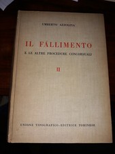 Il fallimento di Umberto Azzolina volume II UTET 1953