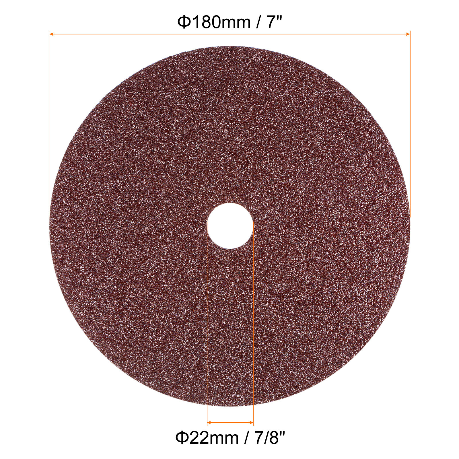 25pcs 40 Grit Aluminum Oxide Resin Fiber Discs 7"x7/8" Abrasive Discs