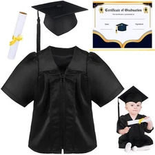 Baby Graduation Cap and Gown for Infant Toddler Costume With Certificate for ...