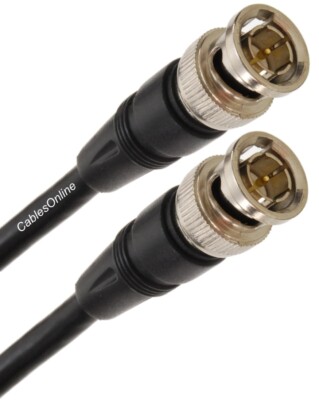 COAX CONNS 10 005 W126 FS BNC 12G UHD FICHE Mâle, à Sertir, 75 Ohms Noir Sdv F Uhd Pack De 100