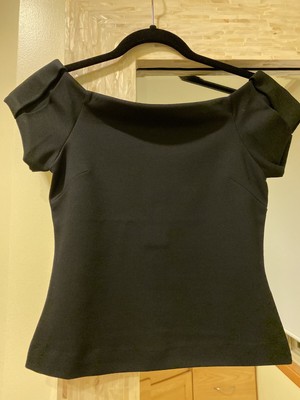 black long bardot top