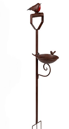 Vogeltränke Aus Metall Für Den Garten – Mit Metallpfahl, 91,4 Cm Hoch, 5-Krallen-Design