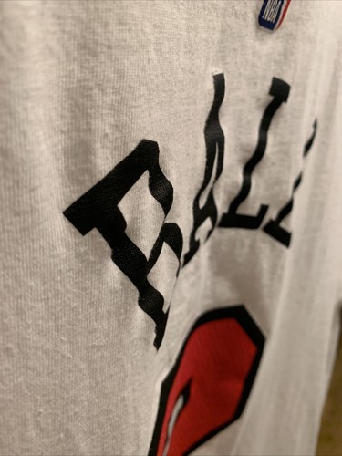 Nike Lonzo Ball Chicago Bulls White Number Tshirt Tee L Jersey Swingman - 第 12/16 張圖片