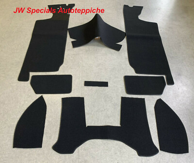 Autoteppich Ausstattung für Renault Alpine A110 schwarz 9teilig Schlinge 1961-77