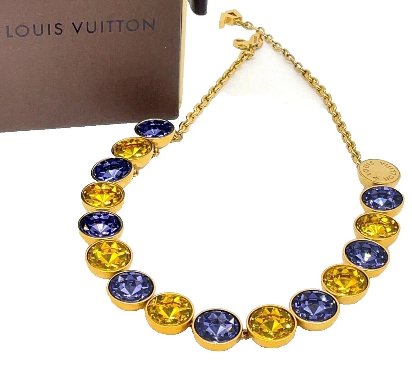 Moda Oro Amarillo Louis Vuitton Collares y Colgantes