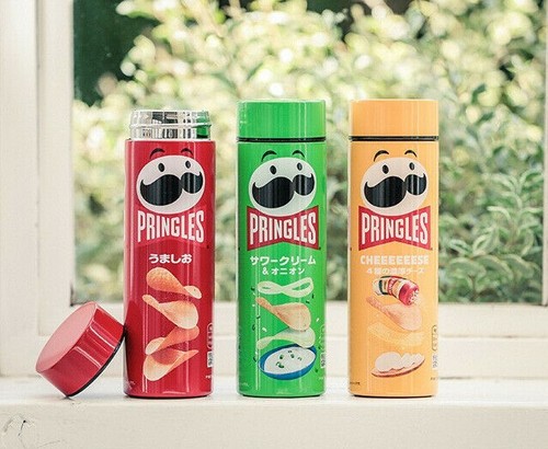 Paquete PRINGLES Diseño Termo Botella Agua Aislamiento al Vacío 3 Tipos