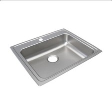 JUST SINGLE BOWL STAINLESS STEEL DROP IN SINK 21" W X 25" L SLADA2125A1,6.5,DCR