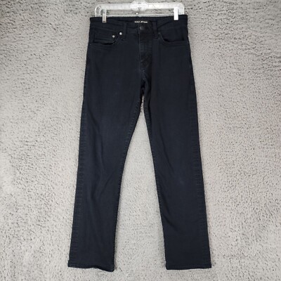 Mavi Jeans Mens 30x32 Black Matt Williamsburg Stretch Mid Rise Slim