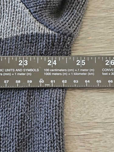 Polo Ralph Lauren VTG Black With Gray Stripe Knit Cotton Crewneck Sweater Large - Picture 8 of 11