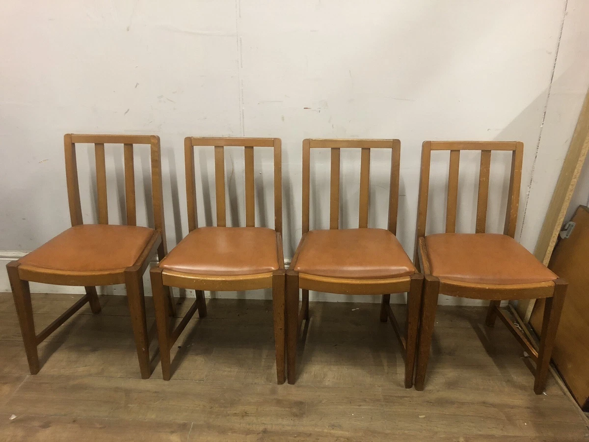 Set 4 Vintage Chairs Clean Solid Pieces eBay