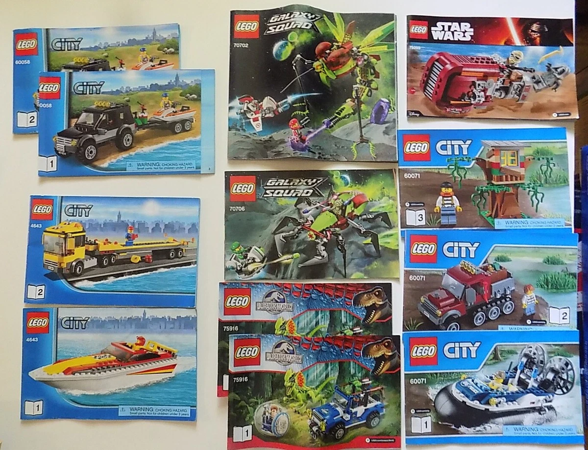 Lot 38 LEGO INSTRUCTION MANUALS CITY STAR WARS CREATOR HEROES