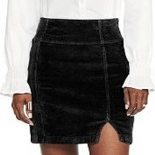 Juniors' SO Front Slit Mini Skirt, Girl's, Size: 9, Black