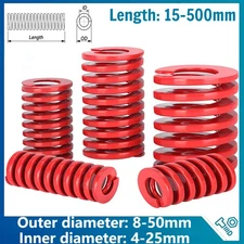 Red Medium Load Duty Compression Die Spring TM Mould Spring OD 8-50mm ID 4-25mm