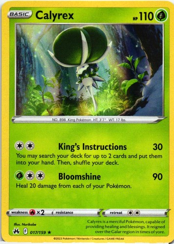 Pokemon Calyrex 017/159 Crown Zenith Rare Holo Lightly Played