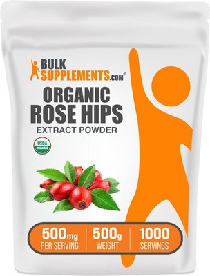 BulkSupplements Organic Rosehip Extract Powder - 500mg per Serving