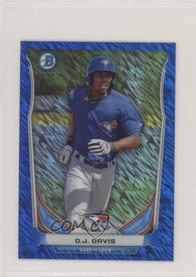 2014 Bowman Scout Top 5 Prospects Mini Chrome Refractors Blue /250 DJ Davis 8a7