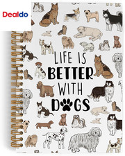 Dog Animal Spiral Notebook, Dog Journal Notebook, Dog Lover Gifts, Cute Dog Note