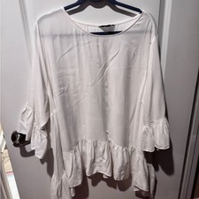 Simply Vera Vera Wang White Ruffle Tunic