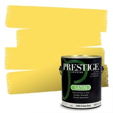 PRESTIGE Exterior Paint and Primer in One, Banana Bunch, Satin, 1 Gallon