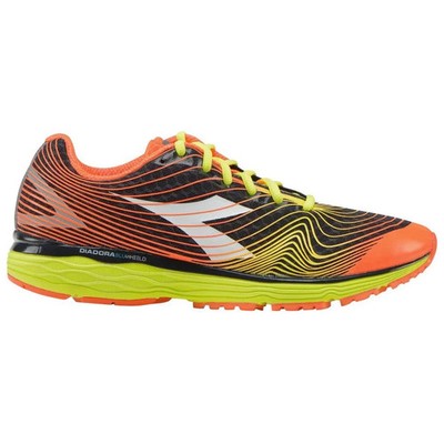 Diadora Mens Mythos Blushield Fly Shoes black Red Yellow Running shoes sz 12-13