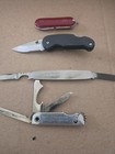 4 Advertising Pocket Knifes Bruce Floors, Grizzly Tobacco, Moose Lodge And G.M. — photo 5