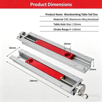Schnellspanner Schraubstock Klemme CNC Aluminiumlegierung für Heimwerkstatt 28,8 cm Größe