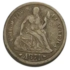 1874 Seated Liberty Dime VG/F Early U.S. Silver Coin #1098