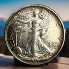 1917d 50c Obverse MM Walking Liberty Half Dollar Uncirculated