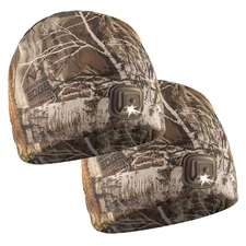 POWERCAP LED Hat Light 150 Lumens Rechargeable Fleece Beanie with Bright Buil...