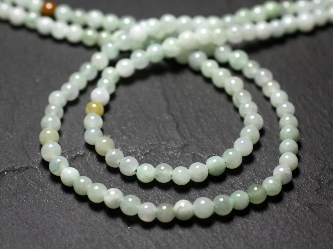 Perles en Jade Naturel de Birmanie 4mm pour Créer vos Bracelets de Lithothérapie