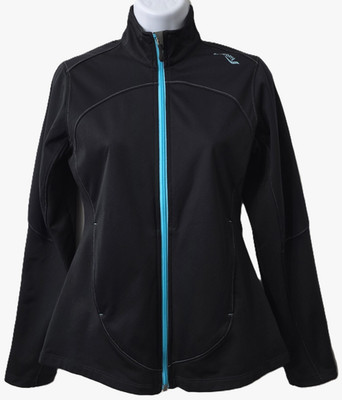 Saucony Mesh Back Running Jacket XS Full Zip POCKETS Stretch Black Teal Jog Gym