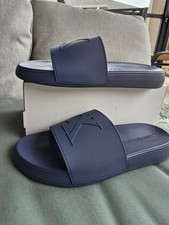 Calvin Klein Wiston Slide Sandals Blue/Grey Mens Size 9