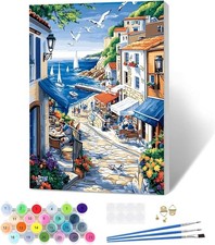 KEYIFA Paint by Numbers Kit for Adults Framed, Easy 12x16 inch, XBKT050