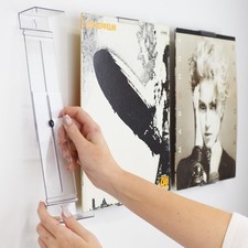 Clear Adjustable Album Mount 3 Pack Wall or Shelf Display Brackets for Vinyl Rec