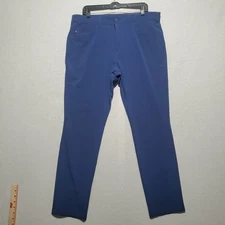 Mizzen Main Pants Men 38x32* Blue Helmsman Slim Performance Golf Commute Stretch