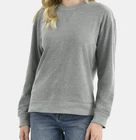 Women's Med. Grey Heather Time and Tru Crewneck Sweatshirt w/Long Sleeves, L