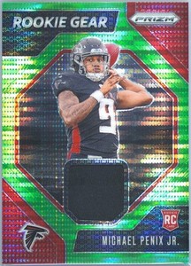 2024 Prizm Michael Penix Jr Rookie Gear Neon Green Pulsar PSA 10