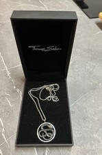 Thomas Sabo Anhänger schwarze Schlange mit 70cm Kette, 925 Silber