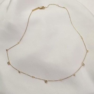 Kendra Scott Davie 18k Gold Vermeil Halskette mit weißen Saphiren