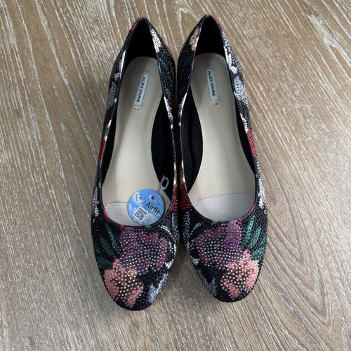 NEU Alex Marie Damenschuhe Strass Blumenmuster niedriger Blockabsatz Größe 11 Fairy - Bild 10 von 10