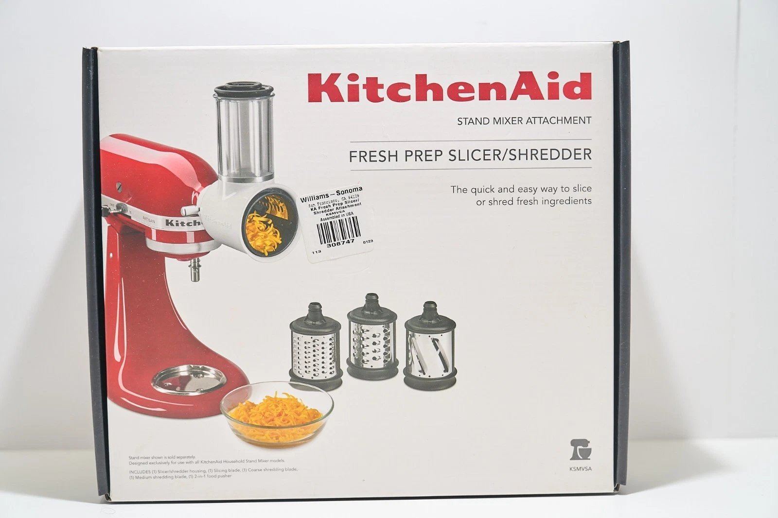 KitchenAid KSMVSA Fresh Prep Shredder Attachment - White