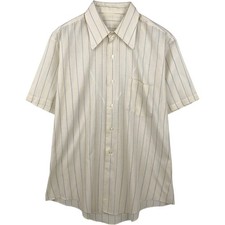Used 1970'S UNKNOWN short-sleeved striped shirt men's size L equivalent vintage