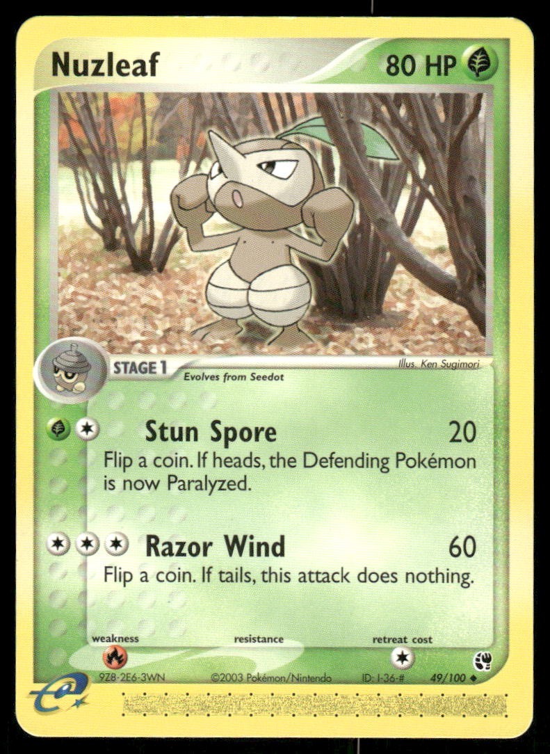 Pokemon Tcg Nuzleaf #49 Pokemon Sandstorm LP