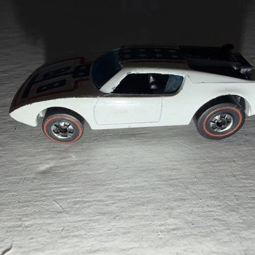 VINTAGE HOTWHEELS REDLINE HERFYS WARPATH WHITE ENAMEL RED LINE MATTEL