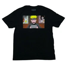Naruto Shippuden New Adult T-Shirt - Ramen Shop Logo Back Naruto Eating