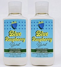2 PACK Bath Body Works BLUE RASPBERRY BURST Body Lotion NEW FREE SHIP