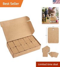Blank Kraft Paper Tags - 1000 PCS, 1.9x1.3 in, Easy to Customize Labels