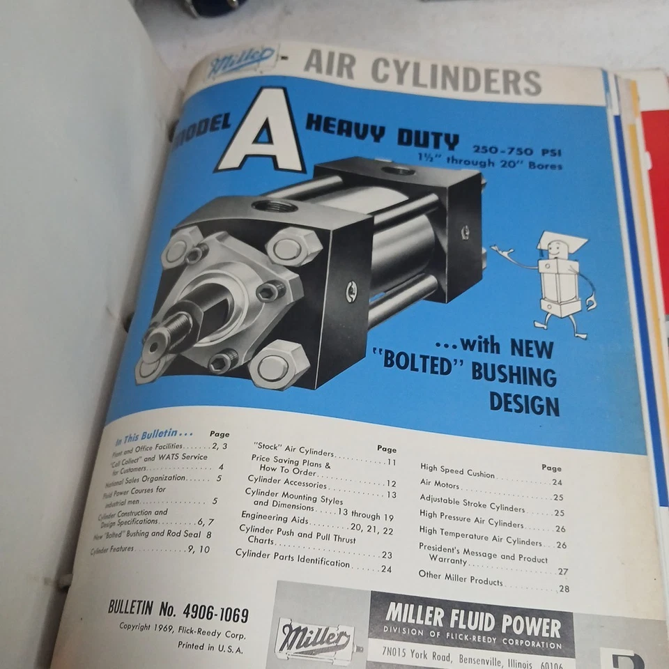 MILLER FLUID POWER AIR & HYDRAULIC CYLINDERS & MORE TECHNICAL  HANDBOOK  - image 4 of 4