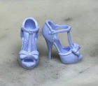 Fashionistas *Barbie* Shoes~ Powder Blue, T-strap, Stiletto Pumps (Fits VTG)
