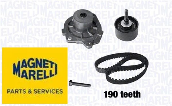 Magneti Marelli 341403980001 Wasserpumpe + Zahnriemensatz Zahnriemensatz-image